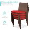 Best Choice Products Set of 4 Stackable Outdoor Patio Wicker Chairs w/ Cushions, UV-Resistant Finish